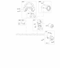 Air Cleaner Blower Housing Diagram and Parts List for 44P977-0110-G5  Briggs and Stratton Engine
